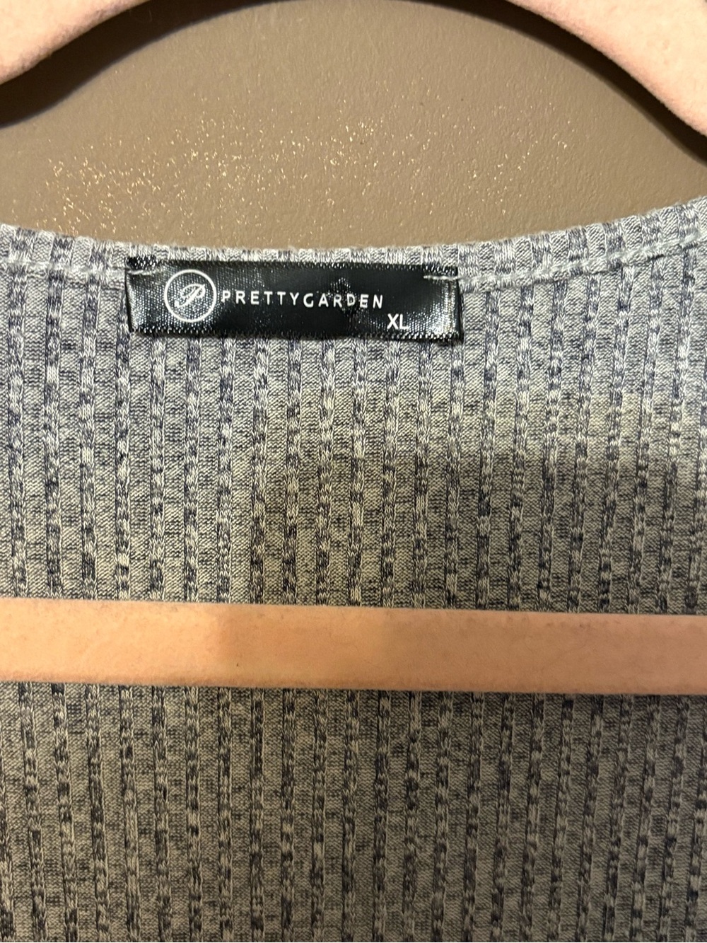 Asymmetrical Long-Sleeve Dress in Gray - Picture 2 of 7